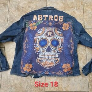 Astros denim jean jacket